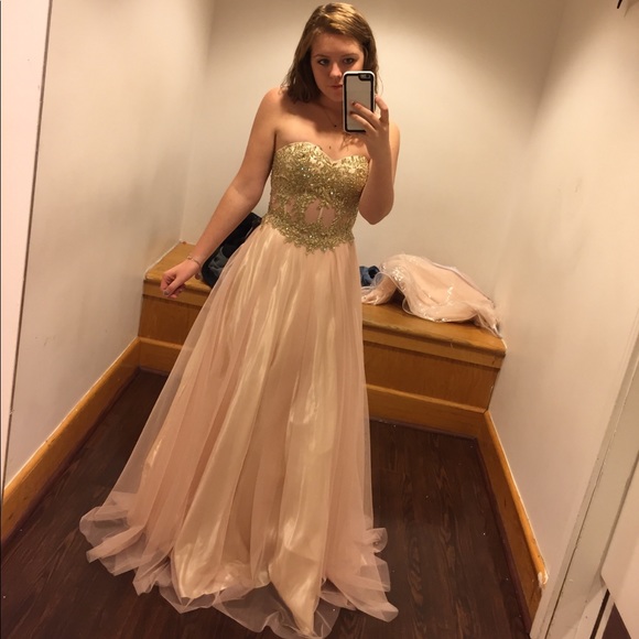 Rose Gold Prom Dress